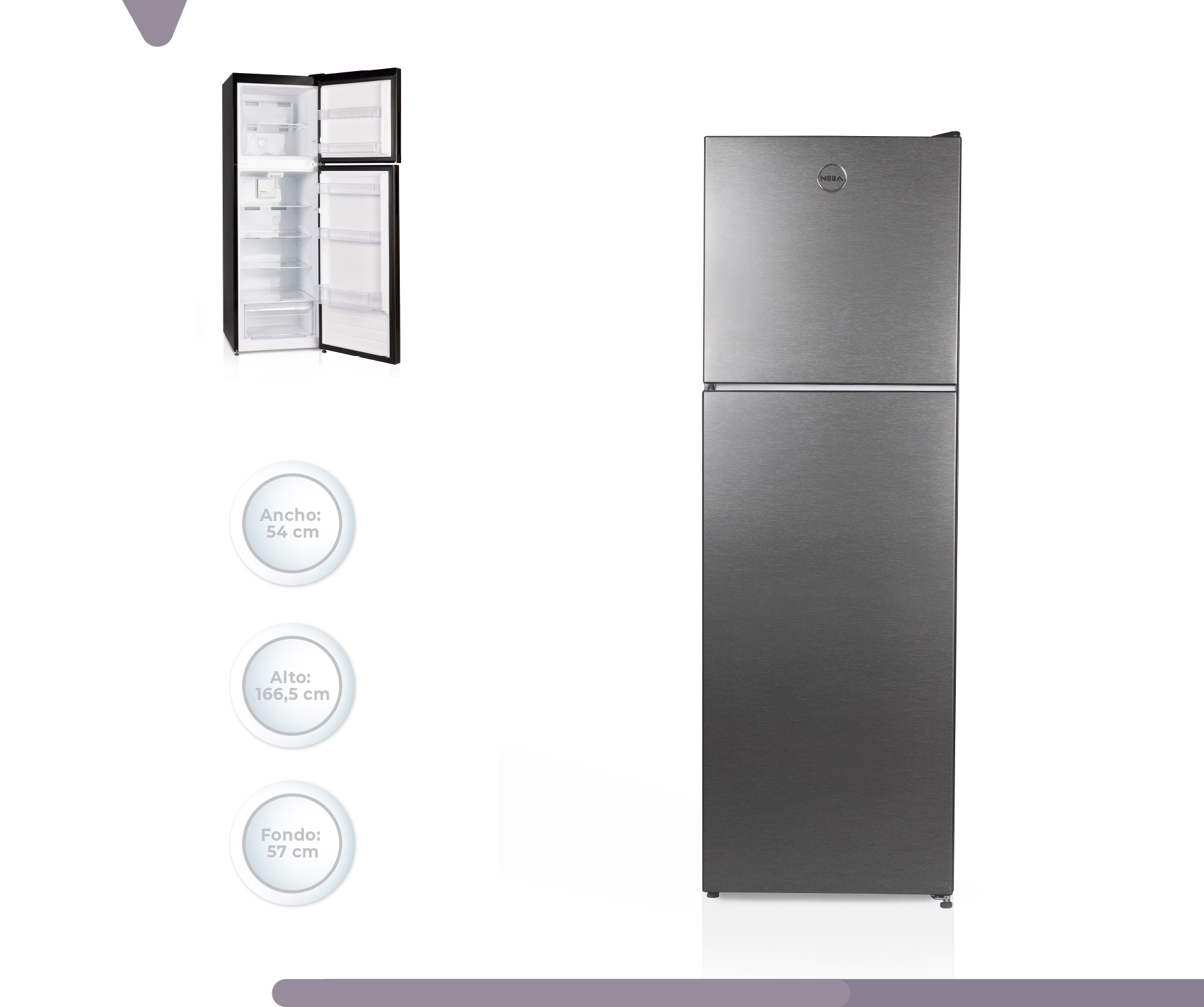 Heladera no frost top mount T273