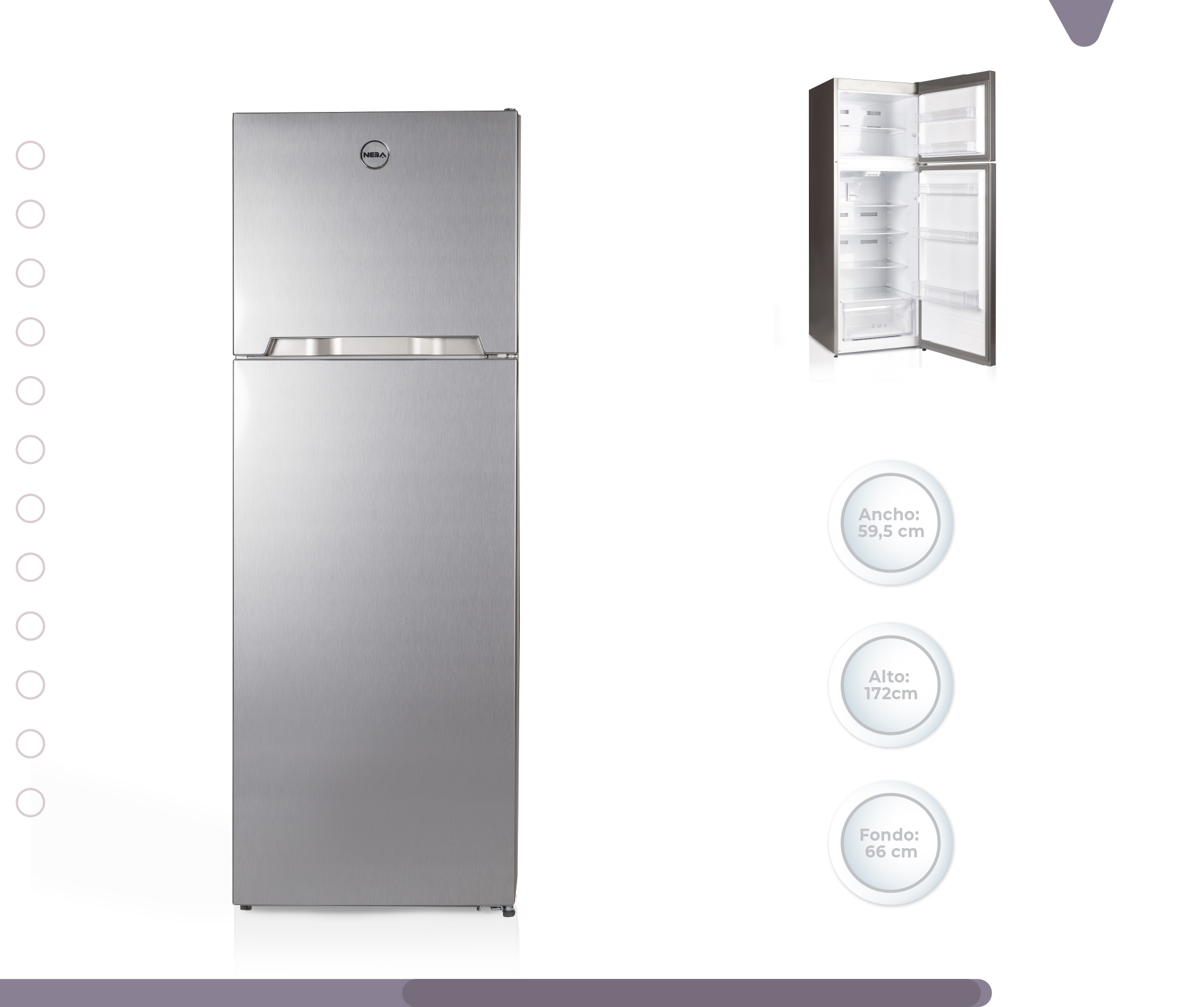 Heladera no frost top mount T343